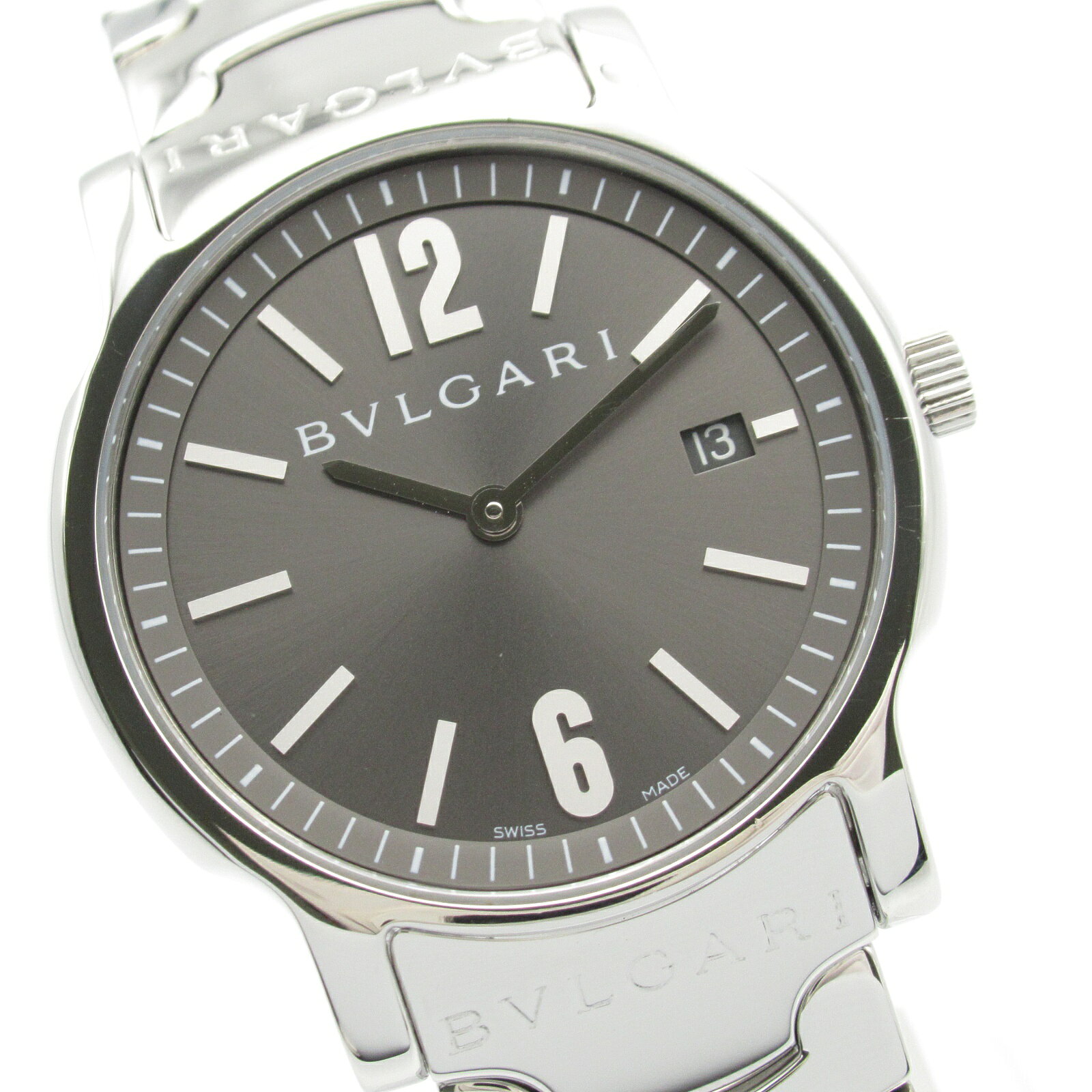ブルガリ BVLGARI ソロテンポ 腕時計 時計 ステンレススチール メンズ グレー系 ST35S 【中古】