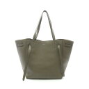 【5%OFFクーポン×P5倍】セリーヌ CELINE カバファントム スモール トートバッグ バッグ レザー レディース カーキ系 【中古】