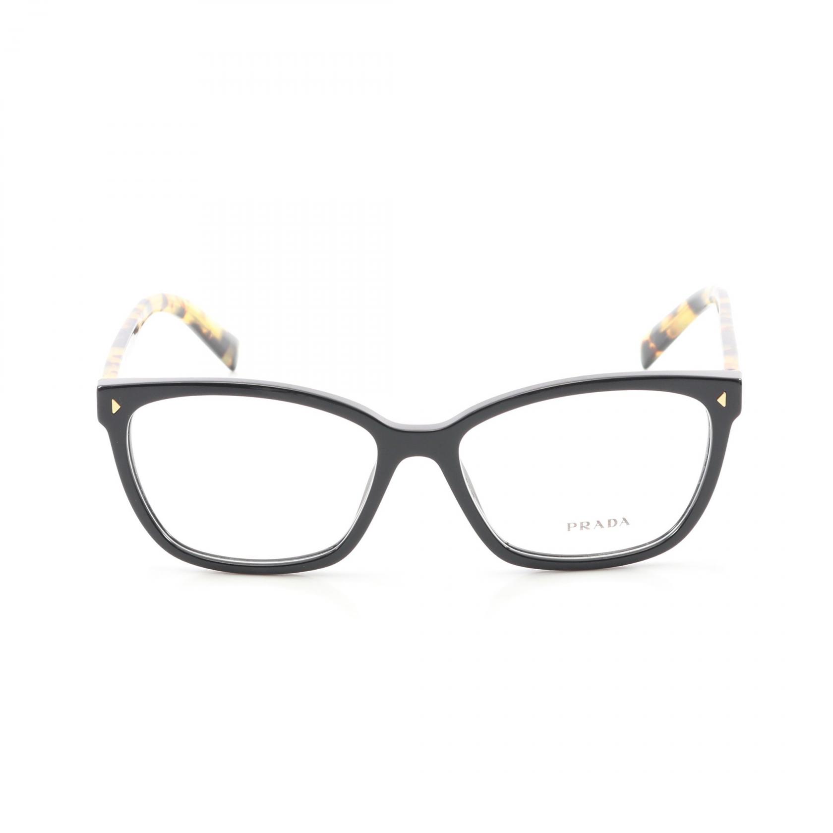 【まとめ買い10%OFF対象】プラダ PRADA 伊達 メガネ 衣料品 プラスチック レディース ブラック系 / ブラウン系 【中古】