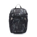 プラダ PRADA リュックサック バックパック バッグ ナイロン サフィアーノレザー メンズ ブラック系 / ネイビー系 2VZ135 【中古】