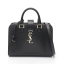 【5%OFFクーポン対象】サンローラン SAINT LAURENT ベイビーカバス ハンドバッグ バッグ レザー レディース ブラック系 472466 【中古】