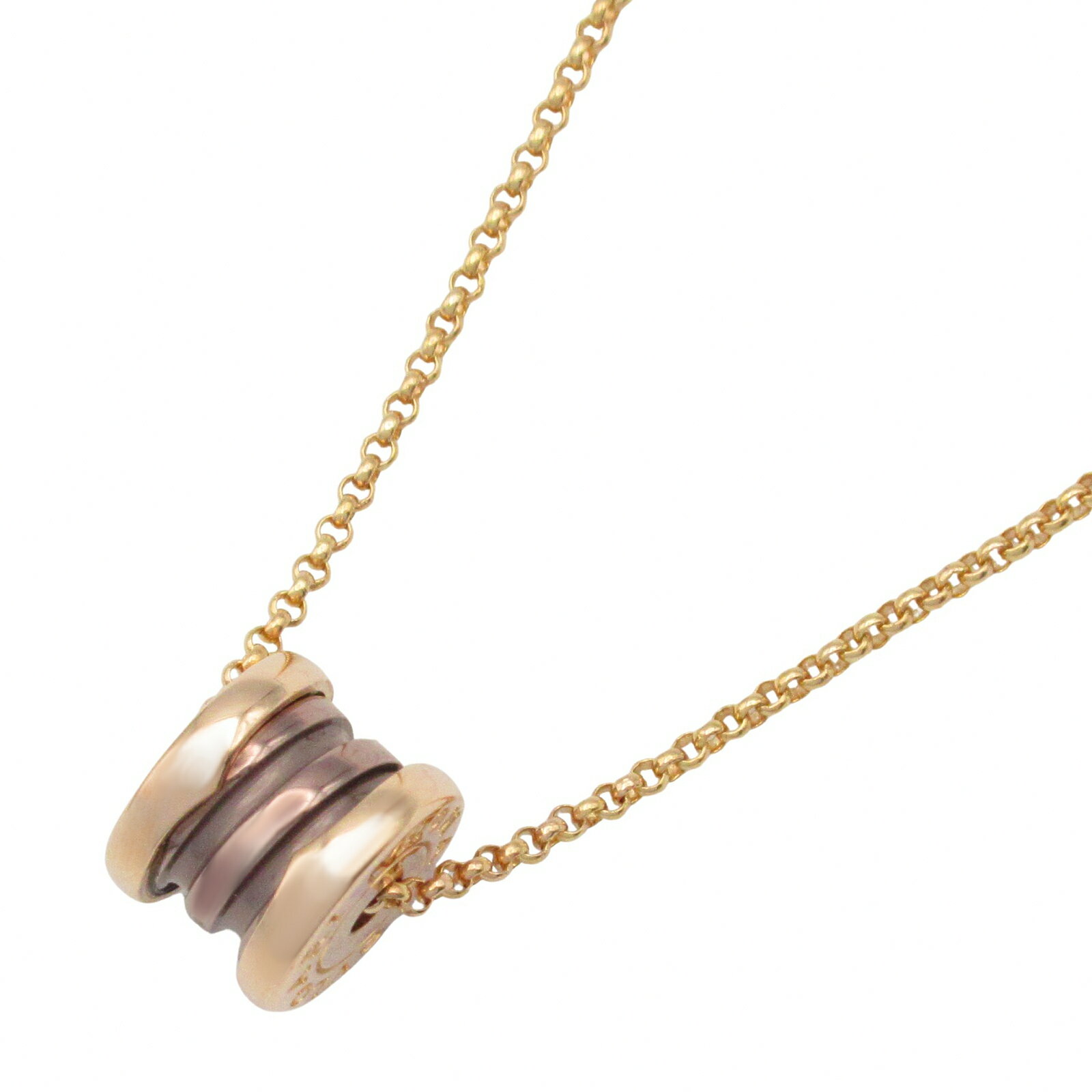 【10%OFFクーポン対象】ブルガリ BVLGARI B-zero1 ネックレス セラミック ネックレス ジュエリー K18PG(ピンクゴールド) セラミック ...