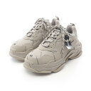 【5%OFFクーポン対象】バレンシアガ BALENCIAGA Triple S トリプルS スニーカー 靴 レザー メンズ ベージュ系 536737 【中古】