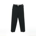 【5%OFFクーポン対象】エルメス HERMES パンツ 衣料品 ボトムス ウール ラムレザー レディース ブラック系 【中古】