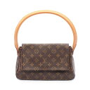 【10%OFFクーポン対象】ルイ・ヴィトン LOUIS VUITTON ミニルーピング ハンドバッグ バッグ PVCコーティングキャンバス レザー モノグラム ...