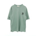【5%OFFクーポン対象】エルメス HERMES アッシュヴァル ミニレザーパッチ カットソー 衣料品 トップス コットン メンズ グリーン系 【中古】
