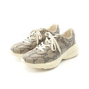【3千円オフor2点以上で10%OFF】グッチ GUCCI ライトンスニーカー GGスプリーム スニーカー 靴 PVCコーティングキャンバス メンズ ベージュ系...