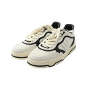 【5%OFFクーポン対象】グッチ GUCCI リウェブ スニーカー 靴 レザー ファブリック メンズ ホワイト系 / ブラック系 786186 【中古】