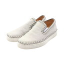 【7%OFFクーポン対象】クリスチャンルブタン Christian Louboutin スリッポン 靴 グリッター メンズ シルバー系 【中古】