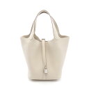 【10%OFFクーポン対象】エルメス HERMES ピコタンロックMM ハンドバッグ バッグ トリヨンクレマンス トリヨンクレマンス レディース ホワイト系 0...