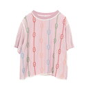 【5%OFFクーポン対象】エルメス HERMES シェーヌダンクル ニット 衣料品 トップス シルク コットン シルク レディース ピンク系 / マルチカラー 3E2810DV 【中古】