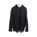 【5%OFFクーポン対象】エルメス HERMES レイヤード 衣料品 トップス コットン シルク シルク メンズ ネイビー系 【中古】