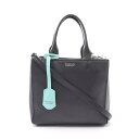 【15%OFFクーポン対象】ティファニー TIFFANY&CO ハンドバッグ バッグ レザー レディース ブラック系 / ブルー系 【中古】