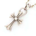 【3万円OFFクーポン対象】クロムハーツ CHROME HEARTS クロス スモール with ベイル&ペーパーチェーン ネックレス ジュエリー シルバー92...
