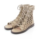 ディオール Dior D-TRAP サンダル 靴 レザー レディース ベージュ系 【中古】