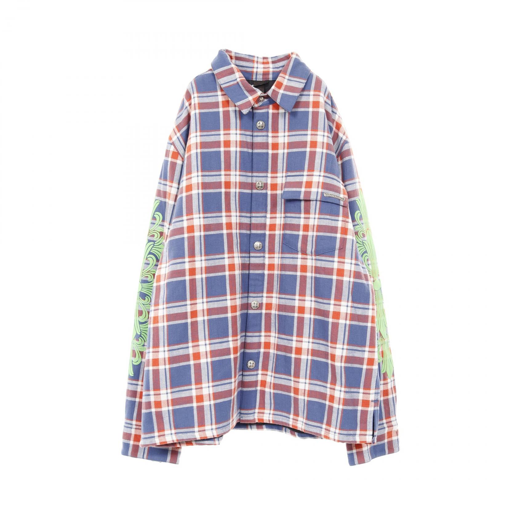 ≪5%OFF&まとめ買い対象≫クロムハーツ CHROME HEARTS クロスボールボタン カバーオール 衣料品 アウター コットン メンズ ブルー系 / レッ...