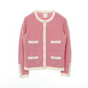 【7千円オフor2点以上で10%OFF】シャネル CHANEL ココマークボタン カーディガン 衣料品 トップス カシミヤ レディース ピンク系 / アイボリー...