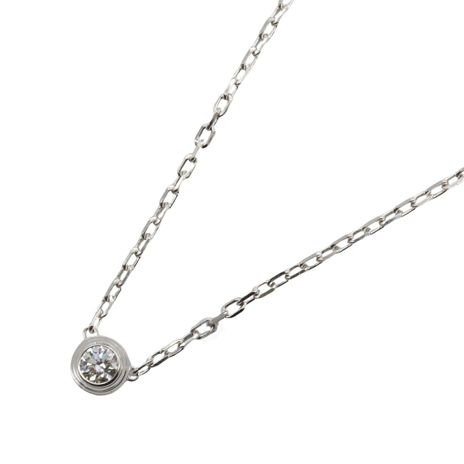 【5％OFFクーポン対象】カルティエ CARTIER ダムール ネックレスSM ネックレス ジュエリー K18WG（ホワイトゴールド） ダイヤモンド レディース クリア系 【中古】のサムネイル