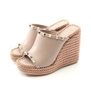 ヴァレンチノ Valentino ロックスタッズ サンダル 靴 レザー レディース ピンク系 【中古】
