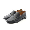 【7千円オフor2点以上で10%OFF】エルメス HERMES デューク ローファー 靴 レザー メンズ ブラック系 【中古】