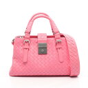 【10%OFFクーポン対象】ボッテガヴェネタ BOTTEGA VENETA イントレチャート ローマバッグ ハンドバッグ バッグ レザー レディース ピンク系 ...