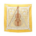 エルメス HERMES カレ90 La Musique des Spheres スカーフ 衣料品 シルク シルク レディース イエロー系 / マルチカラー 【中...