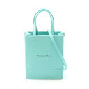 【15%OFFクーポン対象】ティファニー TIFFANY&CO ミニ ショッピング ハンドバッグ バッグ レザー レディース ブルー系 【中古】