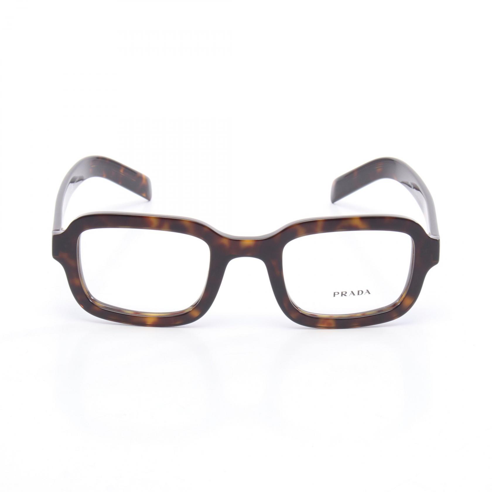 【まとめ買い10%OFF対象】プラダ PRADA 伊達 メガネ 衣料品 プラスチック メンズ レディース ブラウン系 【中古】