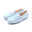 トッズ TOD'S ゴンミーニ バブル ローファー 靴 スウェード レディース ブルー系 【中古】