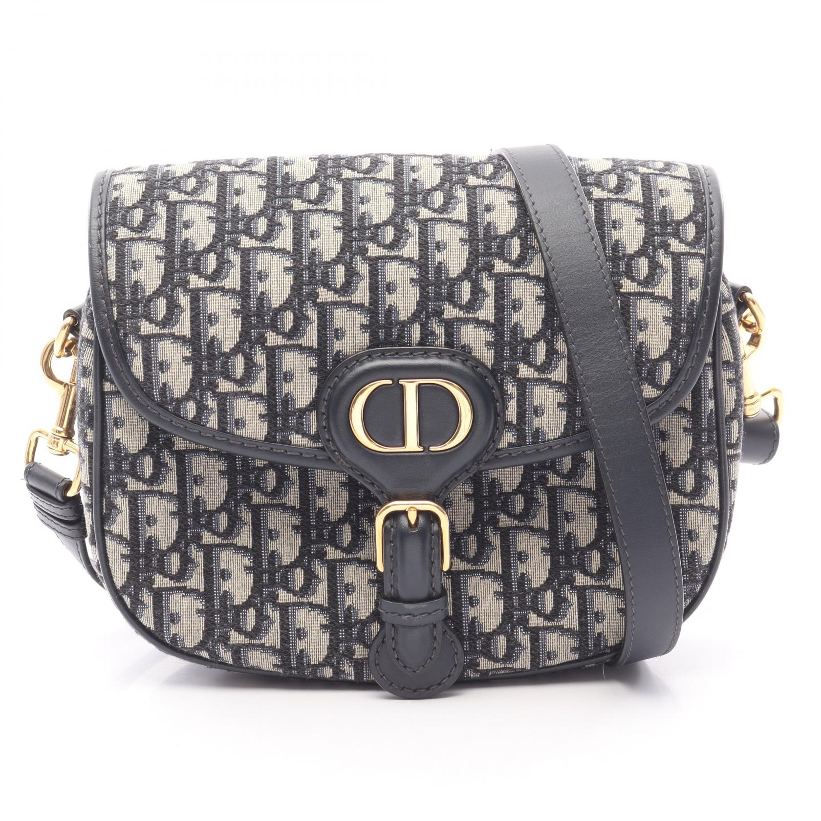 【10％OFFクーポン対象】ディオール Dior BOBBY ボビー ミディアム オブリーク ジャガード ショルダーバッグ バッグ キャンバス レザー レディース ベージュ系 / ネイビー系 M9319UTZQ_M928 【中古】のサムネイル