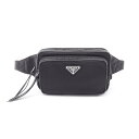 プラダ PRADA TESSTO + SAFFIANO ウエストバッグ ボディバッグ バッグ ナイロン サフィアーノレザー メンズ レディース ブラック系 1B...