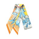 エルメス HERMES ツイリー DANSE PACIFIQUE スカーフ 衣料品 シルク シルク レディース オレンジ系 / ブルー系 / マルチカラー 【中...