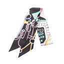 エルメス HERMES ツイリー Cliquetis ノワール ローズ ミント スカーフ 衣料品 シルク シルク レディース ブラック系 / マルチカラー 【中...