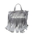 【15%OFFクーポン対象】バレンシアガ BALENCIAGA ランドリーカバXS ハンドバッグ バッグ レザー レディース グレー系 517842 【中古】