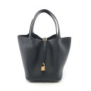 【10%OFFクーポン対象】エルメス HERMES ピコタンロックMM ハンドバッグ バッグ トリヨンクレマンス トリヨンクレマンス レディース ブラック系 【...