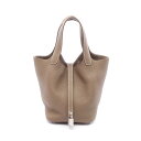 【10%OFFクーポン対象】エルメス HERMES ピコタンロックPM エトゥープ ハンドバッグ バッグ トゴ トゴ レディース ブラウン系 【中古】