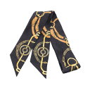 エルメス HERMES ツイリー Eperon d'or スカーフ 衣料品 シルク シルク レディース ブラック系 / イエロー系 / ブラウン系 【中古】