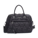 【10%OFFクーポン対象】プラダ PRADA TESSUTO BOMBER テスートボンバー ハンドバッグ バッグ ナイロン レザー レディース ブラック系 ...