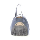 【15%OFFクーポン対象】ロエベ LOEWE LOEWE × ハウルの動く城 ハンモックナゲット ハンドバッグ バッグ レザー レディース ブルー系 A538...