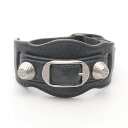バレンシアガ BALENCIAGA GIANT ジャイアントスタッズ ブレスレット アクセサリー レザー レディース グレー系 / シルバー系 【中古】