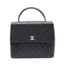 【10%OFFクーポン対象】シャネル CHANEL マトラッセ トップハンドルバッグ ハンドバッグ バッグ カーフ(牛革) レディース ブラック系 A12397...