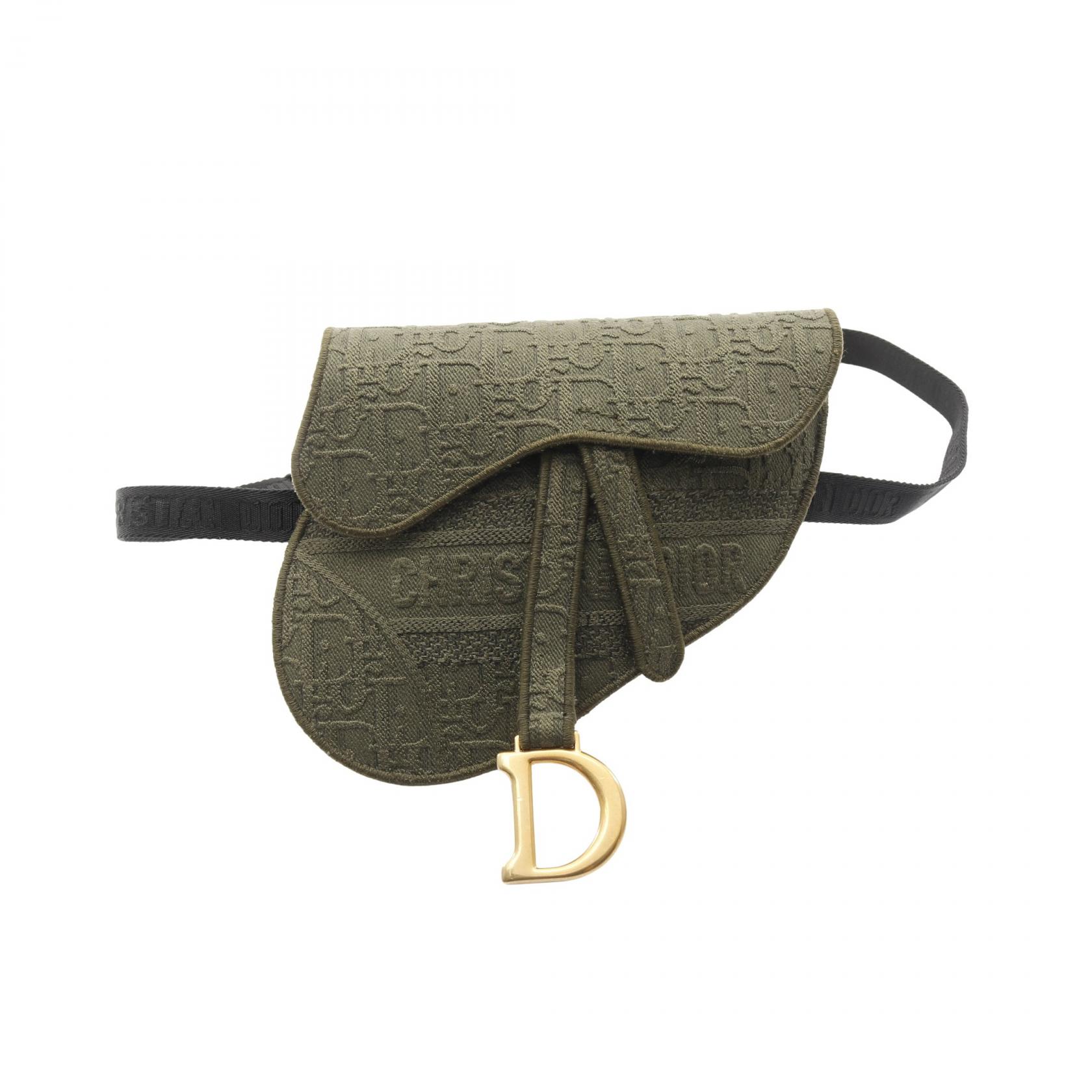 【15％OFFクーポン対象】ディオール Dior SADDLE サドル オブリーク ウエストバッグ ボディバッグ バッグ キャンバス メンズ カーキ系 【中古】(4)
