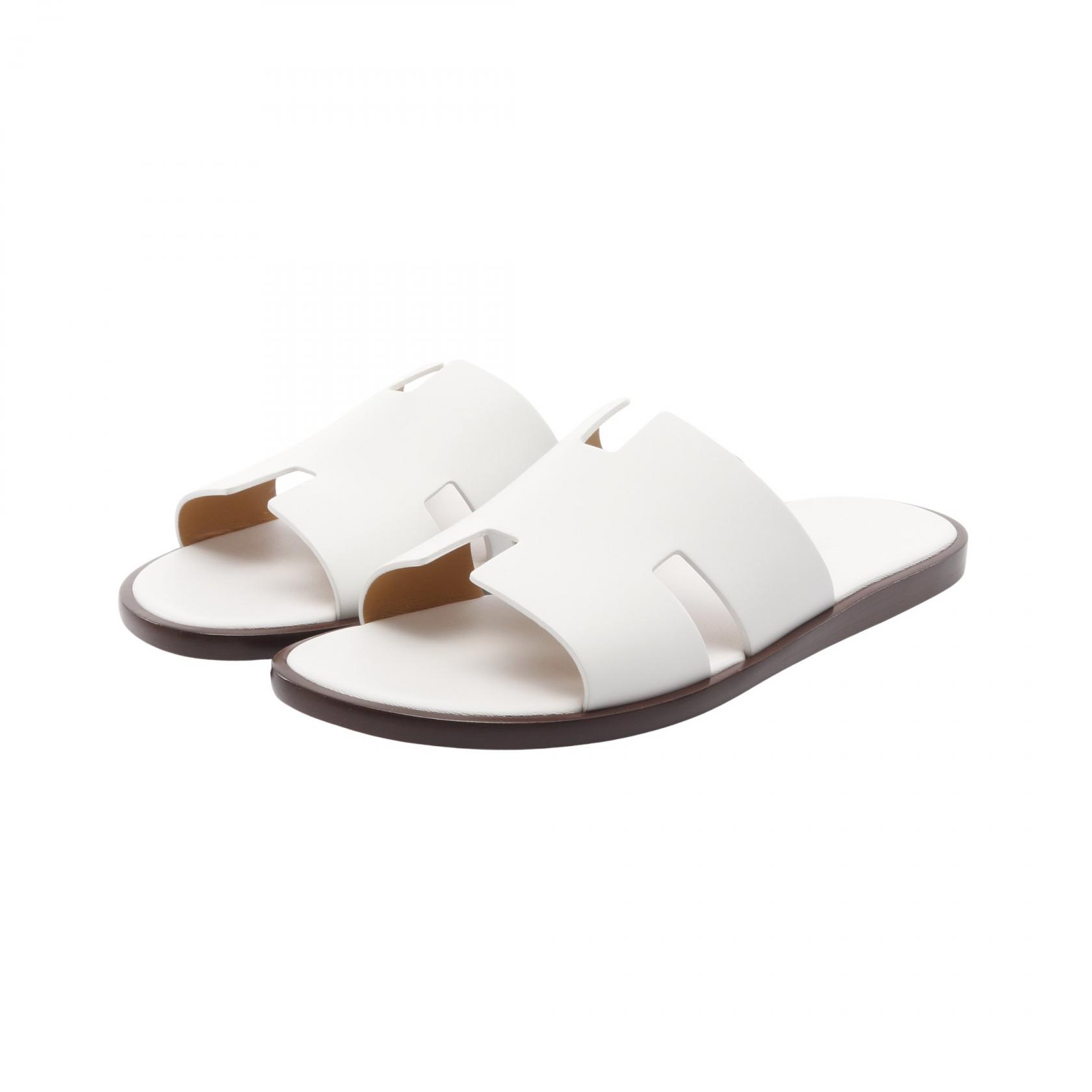 【10％OFFクーポン対象】エルメス HERMES イズミール サンダル 靴 レザー メンズ ホワイト系 【中古】のサムネイル