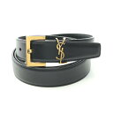 サンローランパリ SAINT LAURENT PARIS カサンドラ ベルト 衣料品 レザー メンズ レディース ブラック系 634437BOO0W100085...