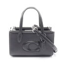 【10%OFFクーポン対象】コーチ COACH ニーナ ミニ トート ハンドバッグ バッグ レザー レディース ブラック系 CT804 【中古】