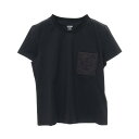 エルメス HERMES H刺繍 ポケット カットソー 衣料品 トップス コットン レディース ブラック系 【中古】