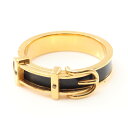 【1千円OFFクーポン対象】エルメス HERMES スカーフリング アクセサリー レザー GP レディース ゴールド系 / ブラック系 【中古】