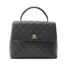 【10%OFFクーポン対象】シャネル CHANEL マトラッセ ハンドバッグ バッグ キャビアスキン(グレインドカーフ) レディース ブラック系 【中古】