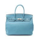 エルメス HERMES バーキン35 ブルージーン ハンドバッグ バッグ トゴ トゴ レディース ブルー系 【中古】