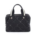 【10%OFFクーポン対象】シャネル CHANEL 旧トラベルライン ハンドバッグ バッグ ナイロン レディース ブラック系 【中古】